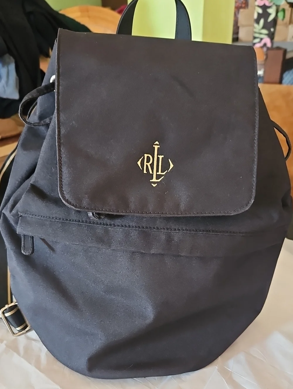 Ralph Lauren Monogram Black Backpack - Classic Everyday Carry